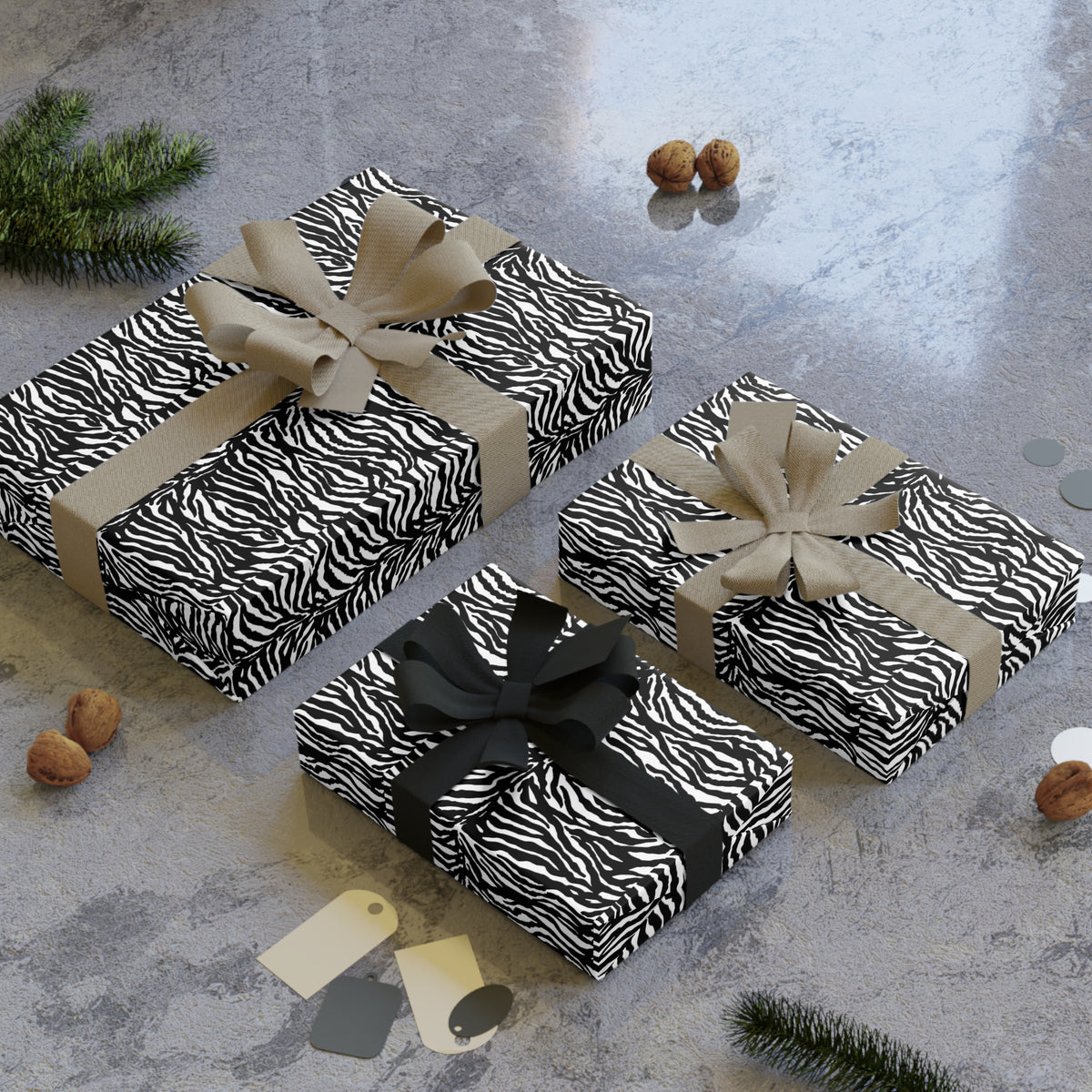 Zebra Stripe Wrapping Paper Roll